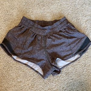 gray lululemon hottie hot shorts